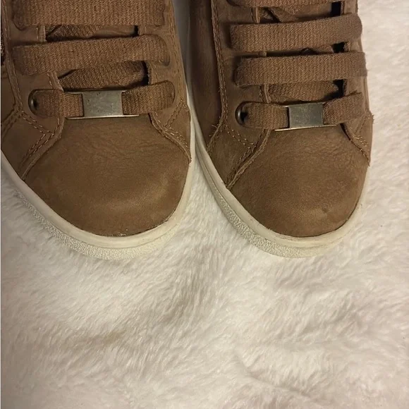 UGG Tan High-Top Sneakers with Suede Finish